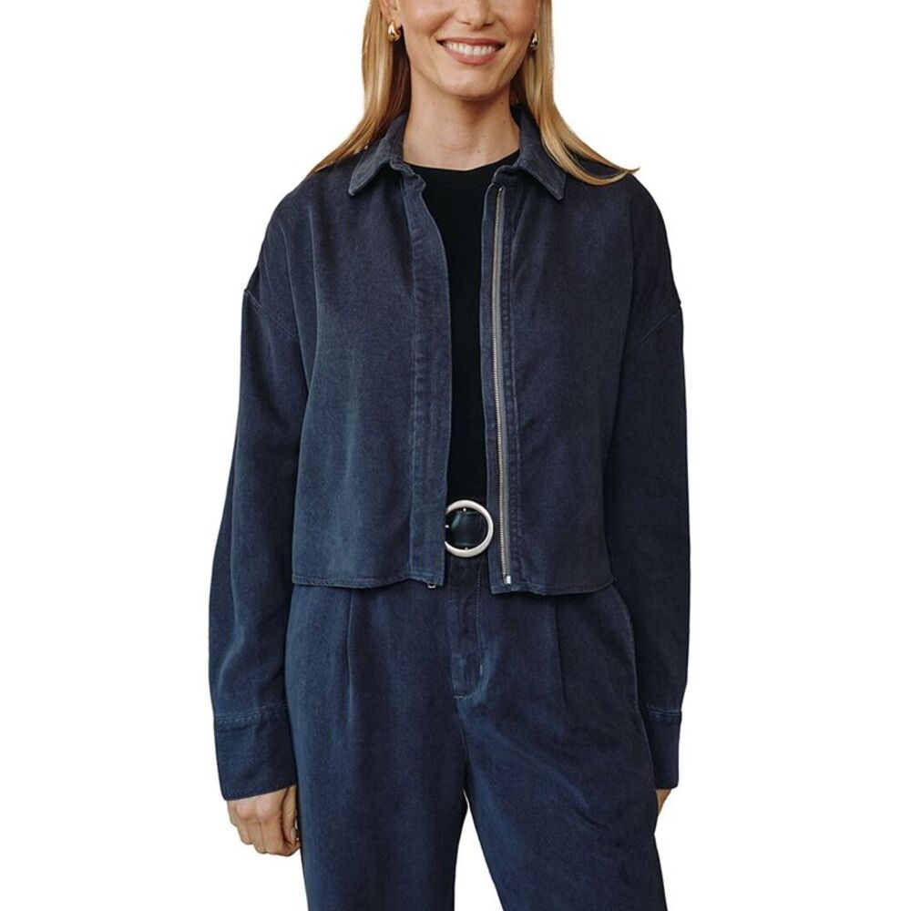 Bella Dahl Womens Oversized Cropped Shacket